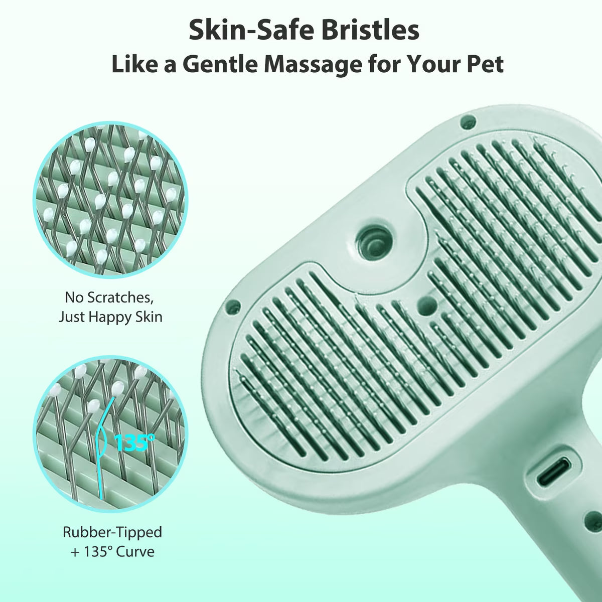 Self Cleaning Dog & Cat Hair Steam Brush